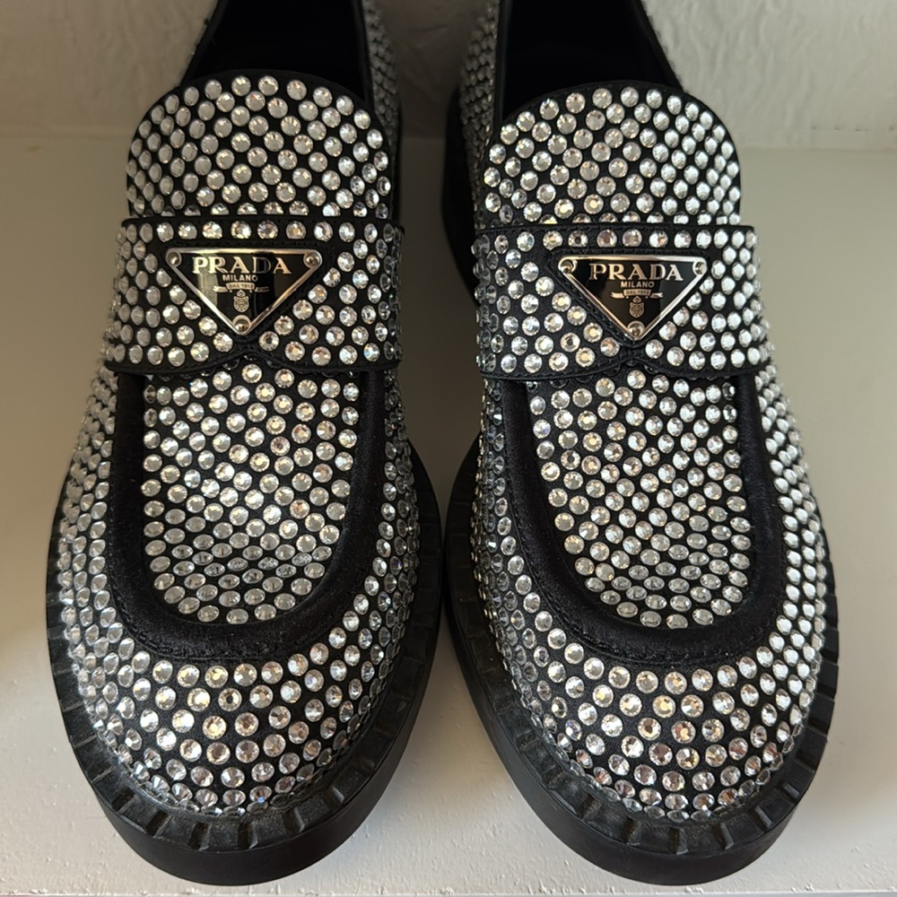 Gently worn Genuine PRADA Calzature Donna Crystal Shoes - Picture 1 of 9